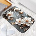 thumbnail image 6 of 1pc Magnolias and Butterflies Absorbent Non-Slip Bathroom Thickened Flannel Rug Decor,Soft,Quick Drying,Suitable For Indoor/outdoor Use,Bathrooms,Bedrooms,Kitchens,Terrace,Laundry Rooms,16"x24", 6 of 9