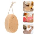 thumbnail image 2 of Esponja de baño de 5 piezas Esponja de nido de abeja de algodón de algas naturales Biodegradable Niños Adultos Artículos de ducha con cuerda colgante (marrón), 2 of 5