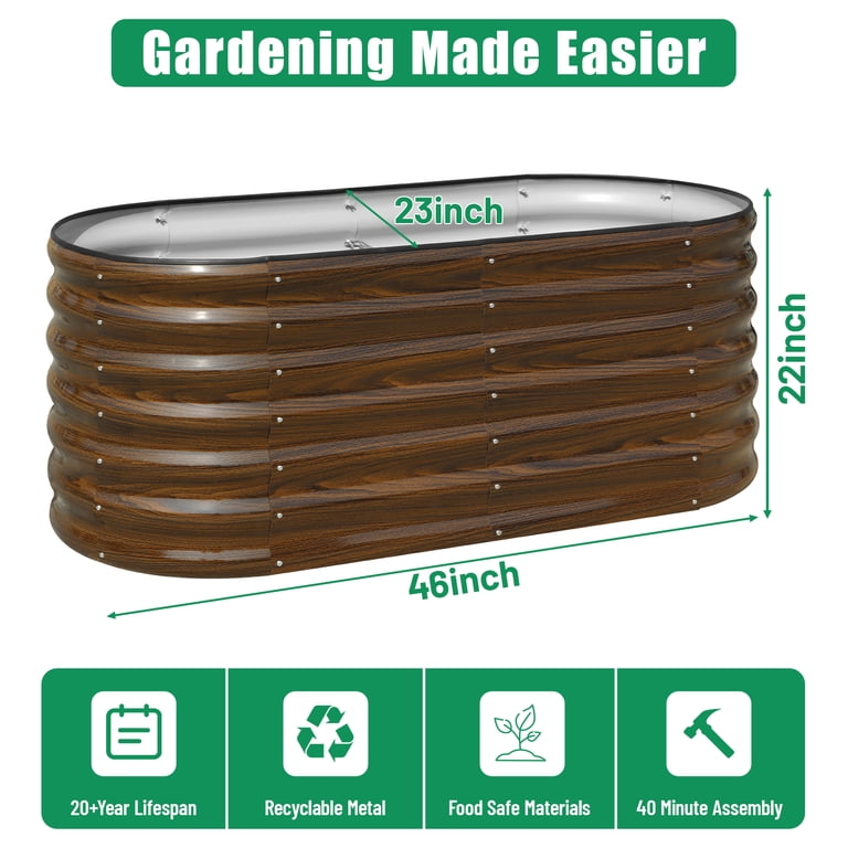 SnugNiture 4x2ft Raised Garden Bed, Galvanized Metal (2-Pack) photo 2