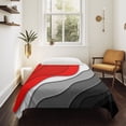 thumbnail image 4 of Red Black Ombre Tapestry for Bedroom Wall Hanging Tapestry, Modern Geometric Abstract Aesthetics Cream Ceiling Backdrop Tapestries Poster Blanket Wall Decor for Teens Room Living Room Dorm 59" x 90", 4 of 8