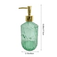 thumbnail image 3 of EGNMCR Storage Containers Textured Glass Soap Dispenser Refillable Liquid Hand Soap Dispenser For Bathroom Premiums Pump Bottle For Shower Gel Shampoo Lotion Kitchen Sink Decor Glass vial, 3 of 6