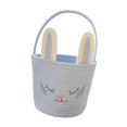thumbnail image 4 of Cesta de conejito de Pascua con asa, adorable bolsa de golosinas vacía, organizador de almacenamiento Azul, 4 of 9