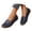 Blue, variant on Womens Loafers Casual Leather Slip on Walking Flat Shoes Ladies Work Travel Comfortable Slide Shoe for 2026 Summer White 10