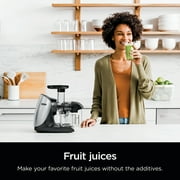 Ninja Cold Press Juicer Pro, Slow Juicer 150W, Total Pulp Control, Quiet Motor, JC100 Cloud Silver