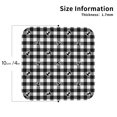thumbnail image 2 of Pofeuu Black Tartan Plaid Print Coasters for Drinks, 4Pack PU Leather Coasters, Bar Drink Coasters for Tabletop Protection, Furniture from Damage-Square, 2 of 6