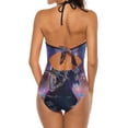 thumbnail image 3 of Harley Quinn Joker Poster Women's Swimwear Strap One Piece Backless Tummy Control V Neck Swimsuit Summer Beach Vacation Bathing Suit, 3 of 7