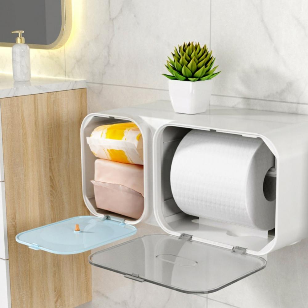 Wall Mounted Bathroom Tissue Storage Box Waterproof Toilet Paper Holder