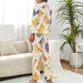 thumbnail image 2 of Cute Bird Cartoon Women's Long Sleeve Flannel Pajama Set Sleepwear S, 2 of 5