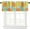 Dahlia-8, variant on Blue Yellow Floral Valance Curtain Boho Dahlia Chrisanthemum Flowers Pattern Rod Pocket Valance Window Treatments Short Curtains for Kitchen Bathroom Farmhouse 54x18inch