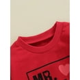 thumbnail image 5 of Bagilaanoe Toddler Baby Boy Valentine's Day Sweatshirt Long Sleeve Letter Print Pullover 6M 12M 18M 24M 3T 4T 5T Kids Loose Tee Tops, 5 of 8