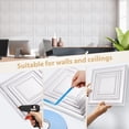 thumbnail image 3 of 20 Pack 3D Wall Panels for Interior Wall Decor, 11.8''x11.8'' White Accent Textured Wall Panels, Wall Covering Panles for Living Room, Gaming Room, TV Background, Cover 19.4 Sq.Ft, 3 of 7