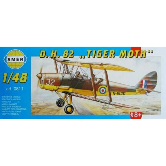 De Havilland DH 82 Tiger Moth, RAF trainer (1/48 model kit)