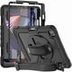 thumbnail image 1 of wonim11 Herize Case Compatible with iPad Pro 12.9 inch 6th/5th/4th Generation with Screen Protector Pencil Holder | Full Body Shockproof Rugged Protective Rubber Case W/Stand Strap | Black, 1 of 1