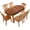 Brown Wooden, variant on Ocean Beach Oval Fitted Table Cover Sea Wave Plam Trees Waterproof & Stain Resistant Elastic Table Cloth, for Dining/Party/Buffet/Wedding Use, 48" x 68" (Oval)