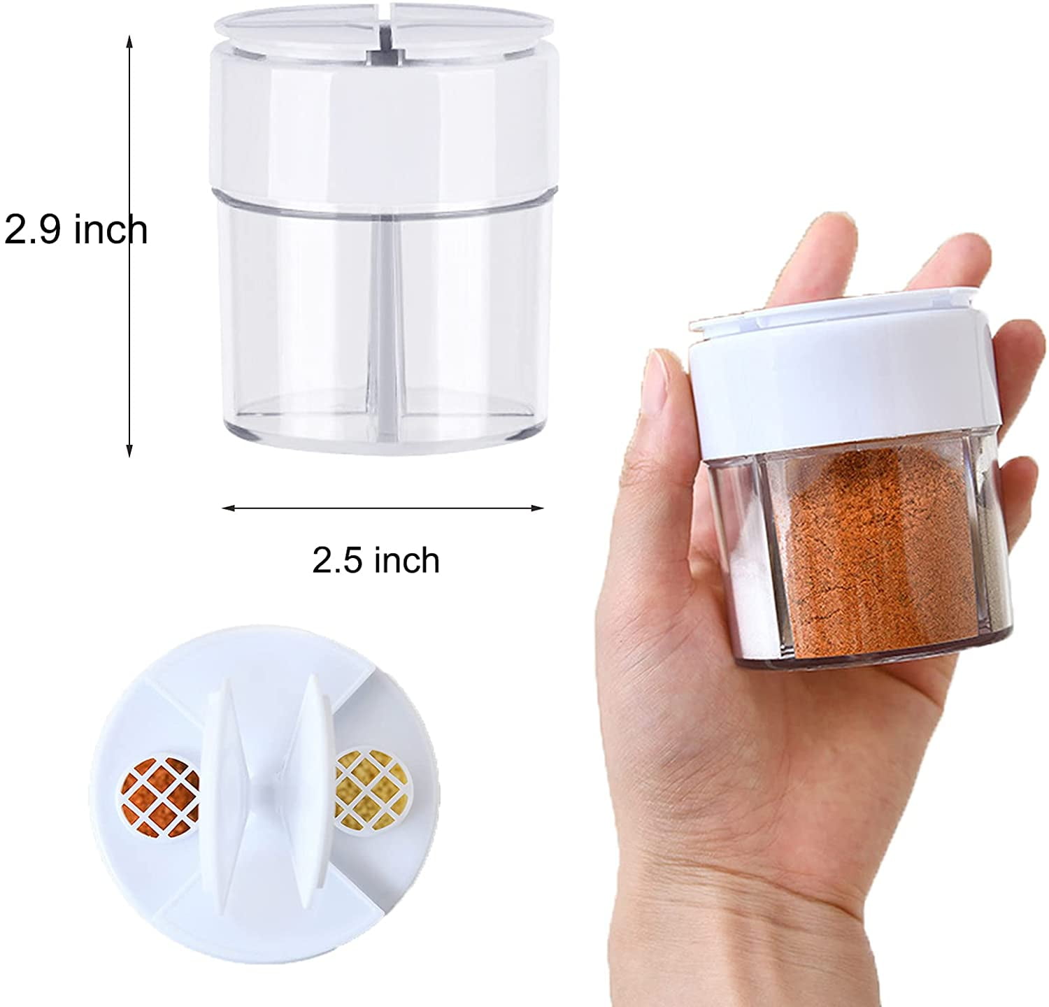 2 Pieces Kitchen Seasoning Spice Salt Pepper Jar Set With Lid, MADE IN  TURKEY