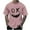 Pink, variant on WREESH Halloween T-Shirts Summer Fashion Casual Men's Round Neck Printed T-Shirt Top Black