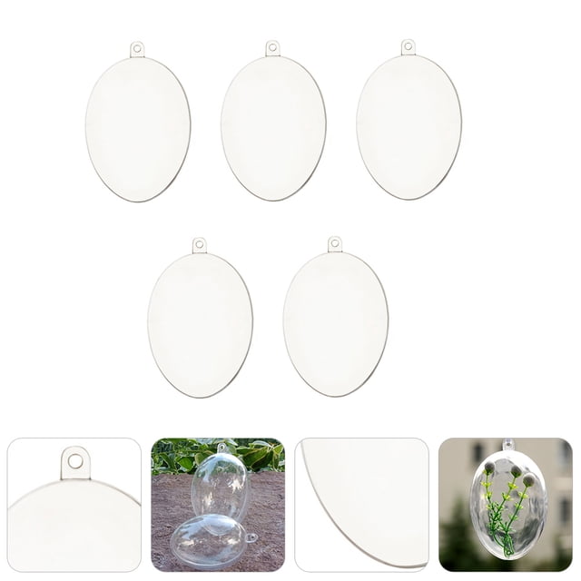unbranded 5Ud Bolas Transparentes Vacías Para DIY Con Apertura Para Rellenar Y Decorar