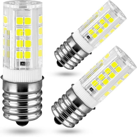 shiyou-Fridge Freezer Light Bulb Replacement E17 LED Appliance Bulb 4W Equivalent 40W, 6000K Daylight White, E17 Intermediate Base KEI D28M D28A KEL2811 5304517886 Refrigerator, 3 Pack