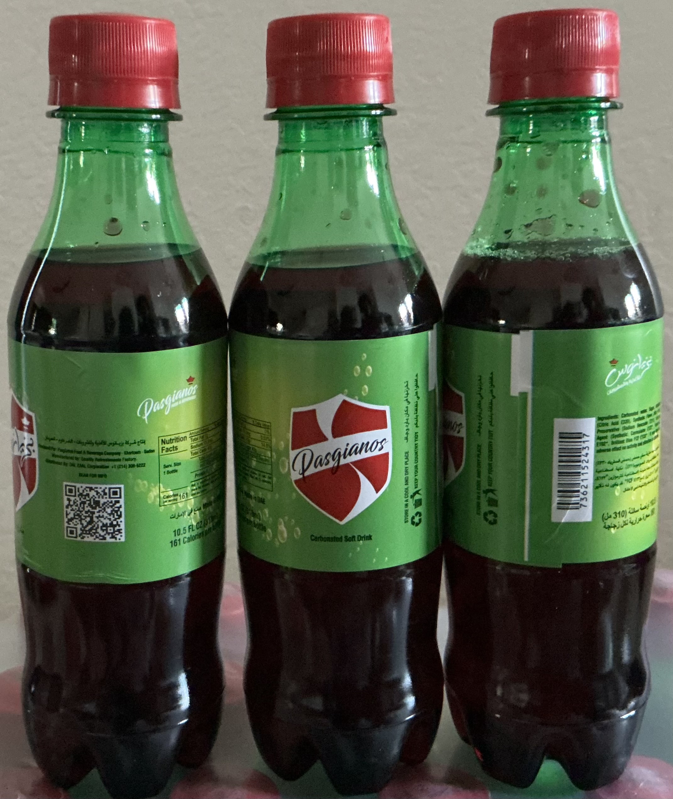 Pasgianos - Carbonated Soft Drink 310ml (1 x 24 Pack) PET Bottle