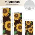 thumbnail image 4 of Brown Green Bud Sunflower Pattern Kitchen Rugs Sets Of 3,Kitchen Runner Rugs Non Skid Washable,Decorative Kitchen Floor Mats for Kitchen,Sink,Laundry,17"x30"+ 17"x47" + 17"x59", 4 of 6