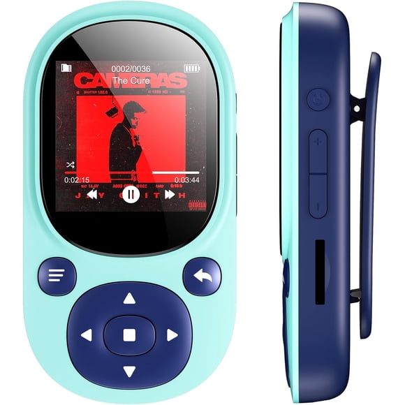 Bluetooth 5.3, mini reproductor de música portátil con grabación de radio fm, reproductor de música infantil mp3 con podómetro MP3 y reproductor mp4