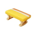 thumbnail image 4 of simhoa Foot Rest with Wooden Legs Padded Footstool for Dining Shoe Changing Doorway Yellow, 4 of 8