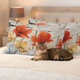 thumbnail image 3 of Retro Floral Outdoor Waterproof Pillow Covers, Red Yellow Tulips Barm Doors Farmhouse Wooden Decorative Rectangle Throw Pillowcase Sofa Cushion Sham for Patio/Couch/Chair, 20"x12" 2 Pack, 3 of 8