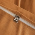 thumbnail image 4 of 3 Pieces Ultra Soft Velvet Duvet Cover Set, Cozy and Warm Bedding Comforter Cover Set, Twin Size, 1 Duvet Cover with 2 Pillow Shams, Camel, 4 of 5