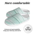 thumbnail image 6 of Daiia Flowers And Turquoise Wooden Print Women’s Fuzzy Slippers Memory Foam Lightweight House Shoes Cozy Loafer Flannel House Shoes-35/36, 6 of 7
