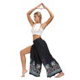 thumbnail image 2 of Gibobby Leggings de yoga para mujer Pantalones de yoga sueltos de verano casual para mujer Pantalones de mono boho holgados(Negro,M), 2 of 5