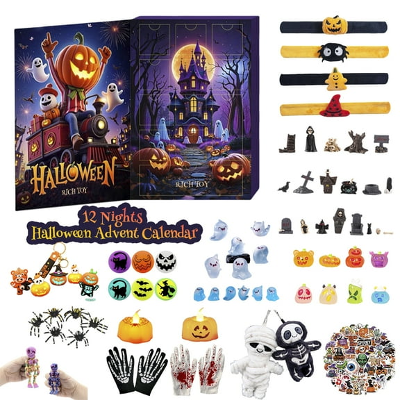 2025 Halloween Advent Calendar Blind Box Toy Halloween Countdown Calendar Surprise Gift for Kids