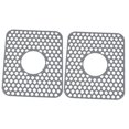 thumbnail image 4 of Set of 2 Kitchen Sink Silicone Mat Mats and Protectors Strainer Drain Cover Grey, 4 of 8