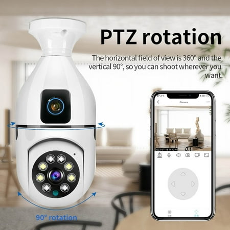 

Autumn New Light Bulb Camera 2.4GHz WiFi Outdoor 2MP E27 Light Bulb Camera Security Camera indoor 360 Home Security Cameras Full Color Day and Night