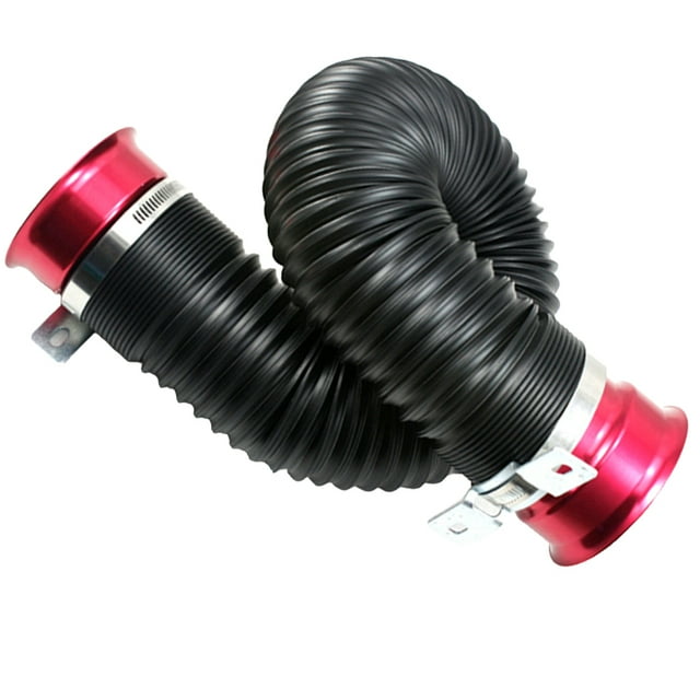 ruzhgo Car Cold Air Intake Hose Universal Auto Inlet Duct Pipe Replacement Ducting Accessories Engine Accessory Modified Components Black Red
