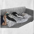 thumbnail image 6 of Eyeball Soft Flannel Fleece Throw Blanket, Female Eye Makeup Themed Artwork Sketch Illustration Vintage Design, Cozy Plush for Indoor and Outdoor Use, 60" x 80", Black and White, by Ambesonne, 6 of 6