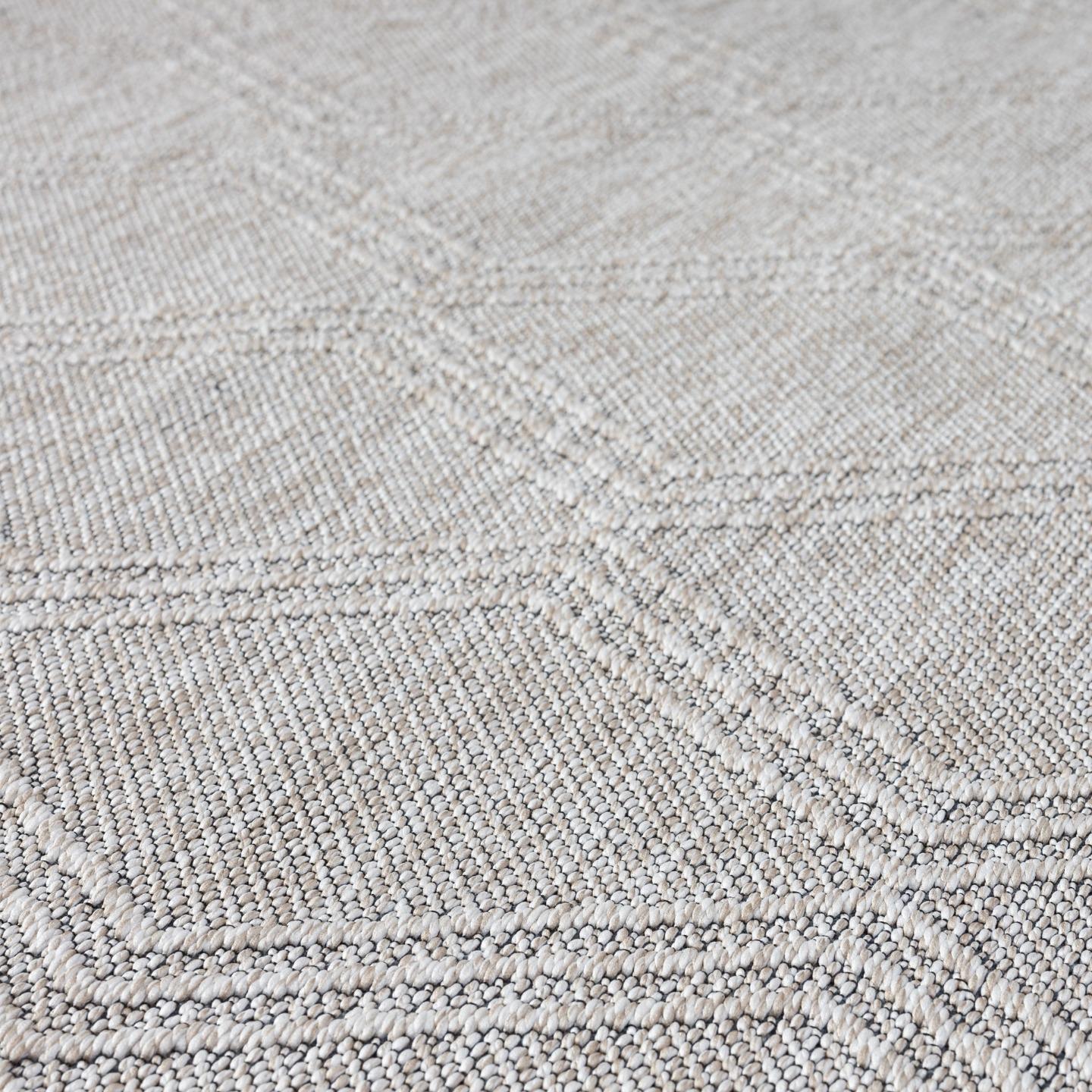 Luxe Weavers Modern Farmhouse Beige 8x10 Washable Area Rug, Anti-Slip Diamond Pattern Carpet