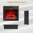 thumbnail image 3 of Gymax 18'' Electric Fireplace Insert 750W/1500W Fireplace Heater w/ Remote Control, 3 of 10