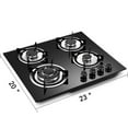 thumbnail image 4 of Gas Cooktop Stove Top, 22″x20″ Built-in Gas Cooktop 4 Burner for Hotel Restaurant Home Natural Gas LPG Easy Cleaning Stainless Steel Surface Kitchenware Silver, 4 of 7