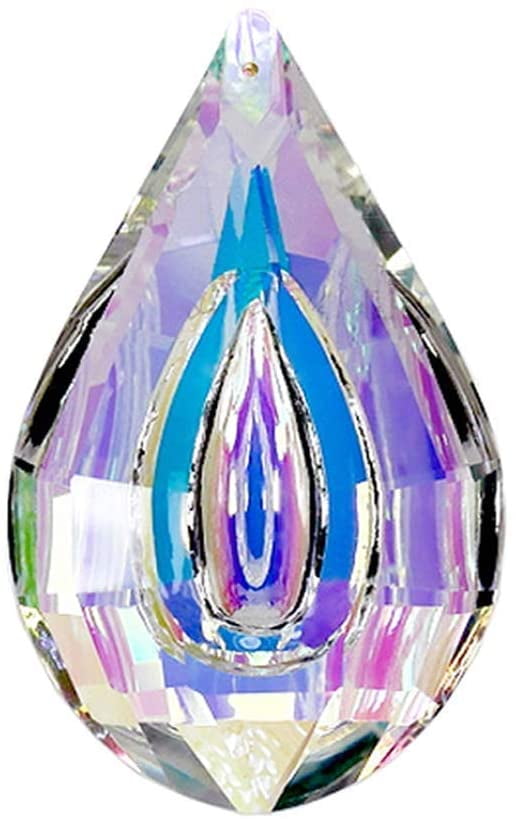 5 Metallic Purple Rainbow 76mm Long Drop Chandelier Crystals Suncatcher 