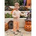 thumbnail image 4 of Lairauiy Baby Toddler Boy 2Pcs Fall Outfit Long Sleeve Sweatshirt + Pumpkin Embroidery Pants Set Warm Clothes, 4 of 9