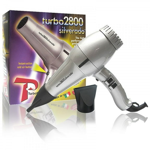 Twin Turbo Ionic Ceramic 2100 Watt Hair Dryer with a Nickel Chrome Heating Element and Multiple Temperature/Speed Settings and Cold Shot Feature