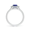 thumbnail image 2 of ANGARA Lab Grown 1.55 Ct Blue Sapphire Halo Engagement Ring for Women in 14K White Gold (Size-8x6mm) | September Birthstone, Anniversary, Jewelry Gift for Women | Lab-Grown Blue Sapphire Ring, 2 of 8