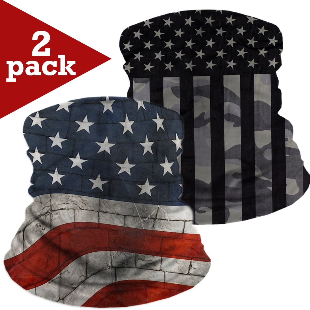 Details about   3 PACK Face Mask USA Flag Shield Headwear Bandana Scarf Neck Gaiter Windproof US