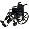 Medline K1 Basic 18" Wheelchair, Elevating Legrests, Desk Length Arms