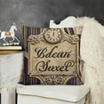 thumbnail image 2 of YINGXI  Be Our Guest Vintage Throw Pillow Covers Decorative Worm Words Lettering Art Pattern Pillow Cases Decorative Home Couch Wedding Birthday (be Our Guest) 24x24in, 2 of 5
