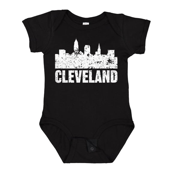 Inktastic Cleveland Skyline Grunge Boys or Girls Baby Bodysuit