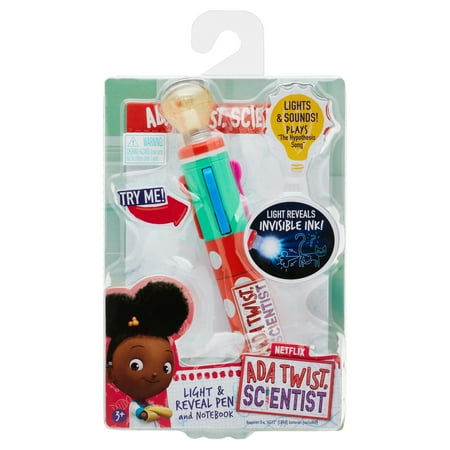 Ada Twist, Scientist Light and Reveal Pen with Invisible Ink, Lights Up and Plays the "The Hypothesis Song", Accessory for Scientist Dress-Up Set, Kids Toys for Ages 3 Up, Gifts and Presents