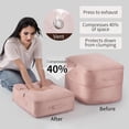 thumbnail image 4 of Self Compression Packing Cubes For Space-saving, Quilt Clothing Moving Storage Bag, Large Luggage Self Compression Organizer Packing Storage Tote, Self Compress Up To 40% Space(Grey, L), 4 of 8