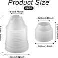 thumbnail image 2 of 6 Pcs Large Plastic Piping Bag Couplers 1.42 Inch Base Cake Decorating Icing Nozzle Adapters, 2 of 7