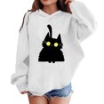 thumbnail image 1 of Hellosay Girls Halloween Hoodie Kitty Happy Funny Tops Pullover Vacation Hooded Sweatshirt Winter Holiday Clothes, 1 of 4